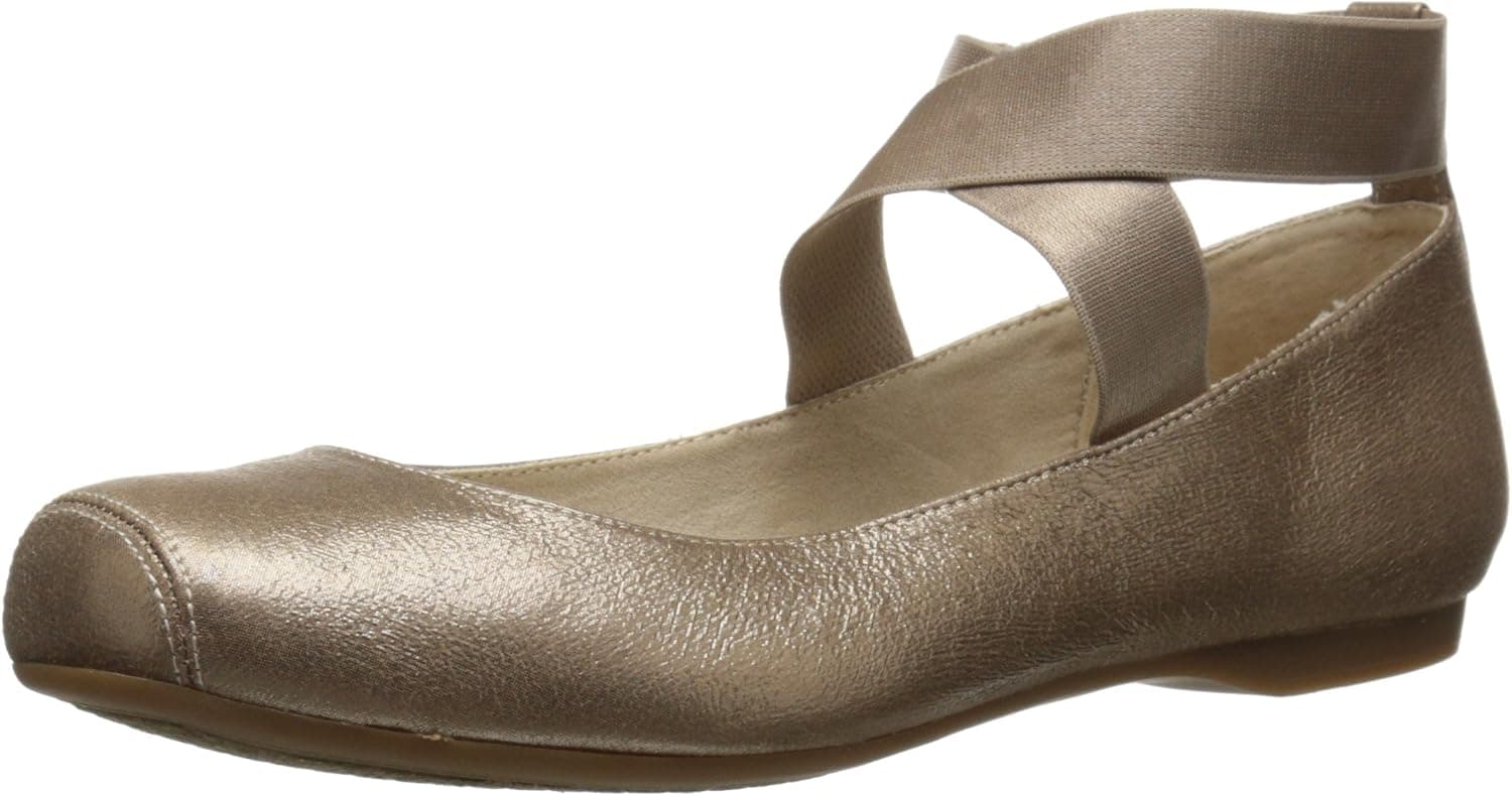 Jessica Simpson Women's Mandalaye Ballet Flat, Sandbar/Gold, 8.5 M US