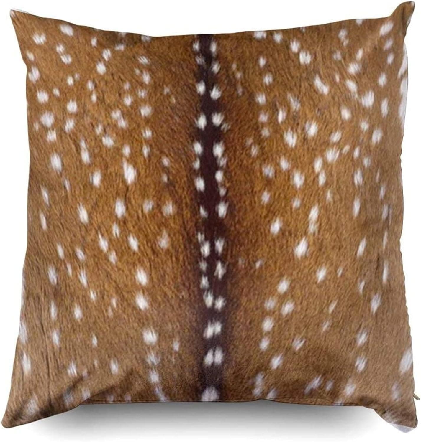 Mesllings Zippered Pillow Covers Pillowcases 26X26 Inch 108 Fur Print Deerskin Fawn Gold Lumbar Decorative Throw Pillow Cover,Pillow Cases Cushion Cover for Home Sofa Bedding, Multicolor