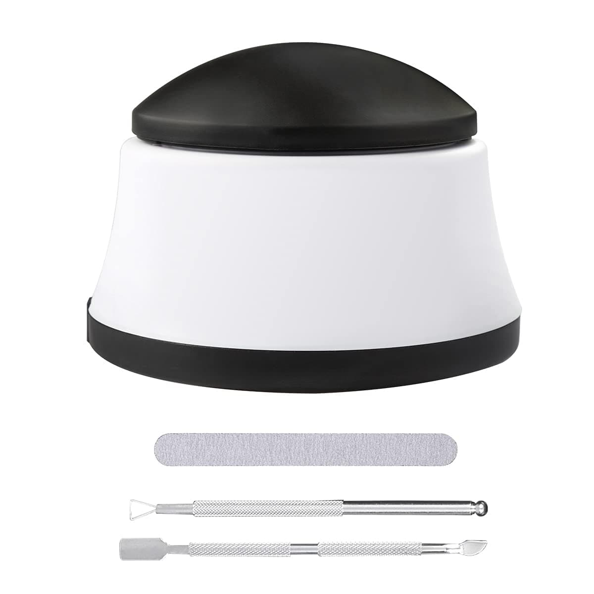 Gel Nail Polish Remover Tool Steamer Portable Electric Nail Art Machine with Nail File & Triangle Cuticle Pusher and Cutter Set for Salon Home Use, Easy Cleaner