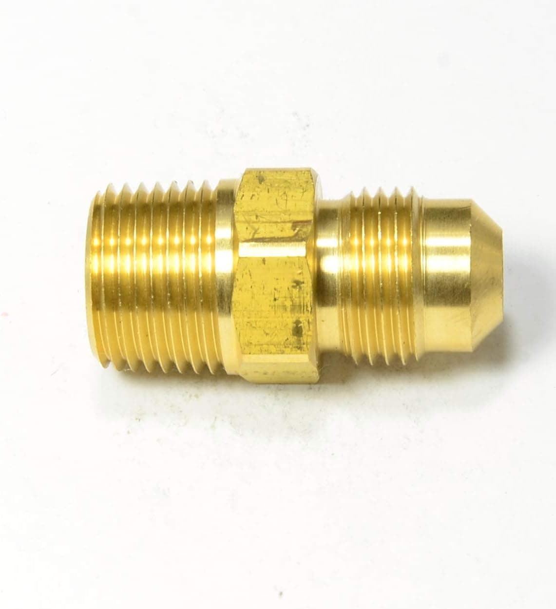 FASPARTS Male NPT to Male SAE 45 Adapter Connector3/8 Tube OD SAE 45 x 3/8 Male NPT MIP MPT