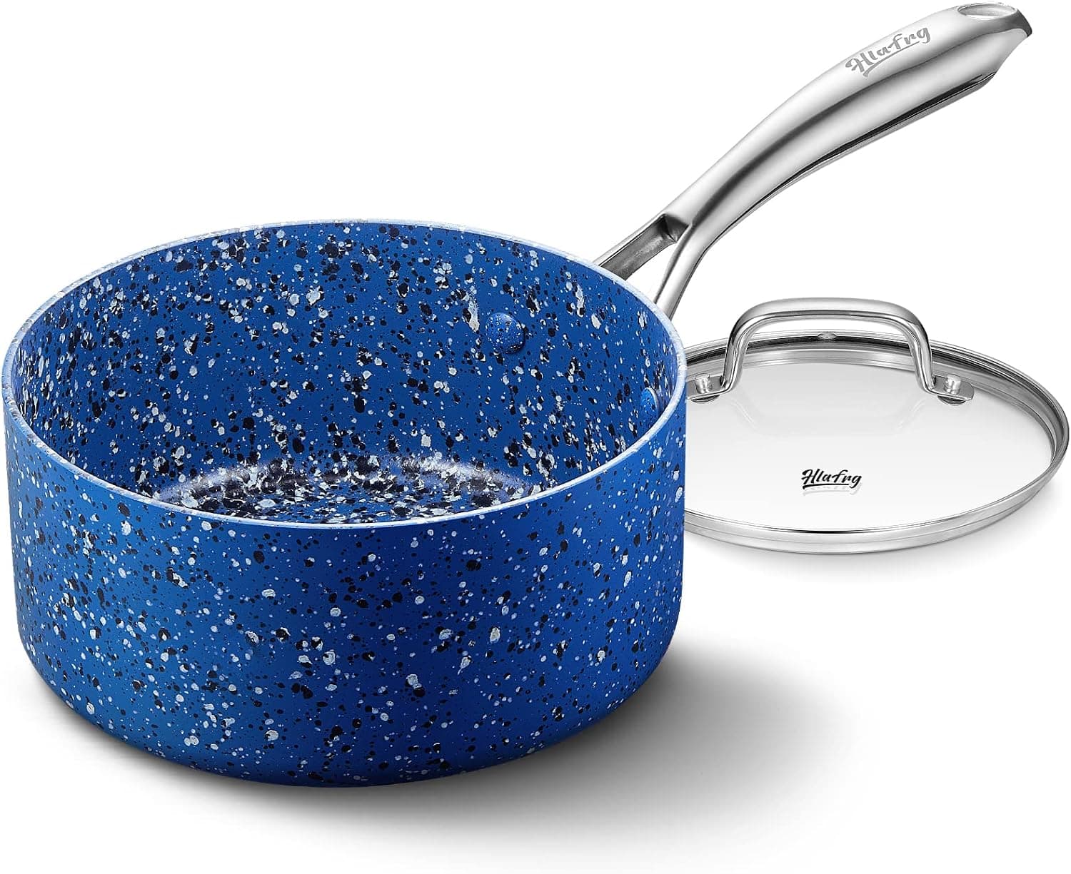 HLFRG 3 Quart Saucepan with Lid, Small Nonstick Sauce Pot with Lid, Insulated stainless steel handle- PFOA FREE