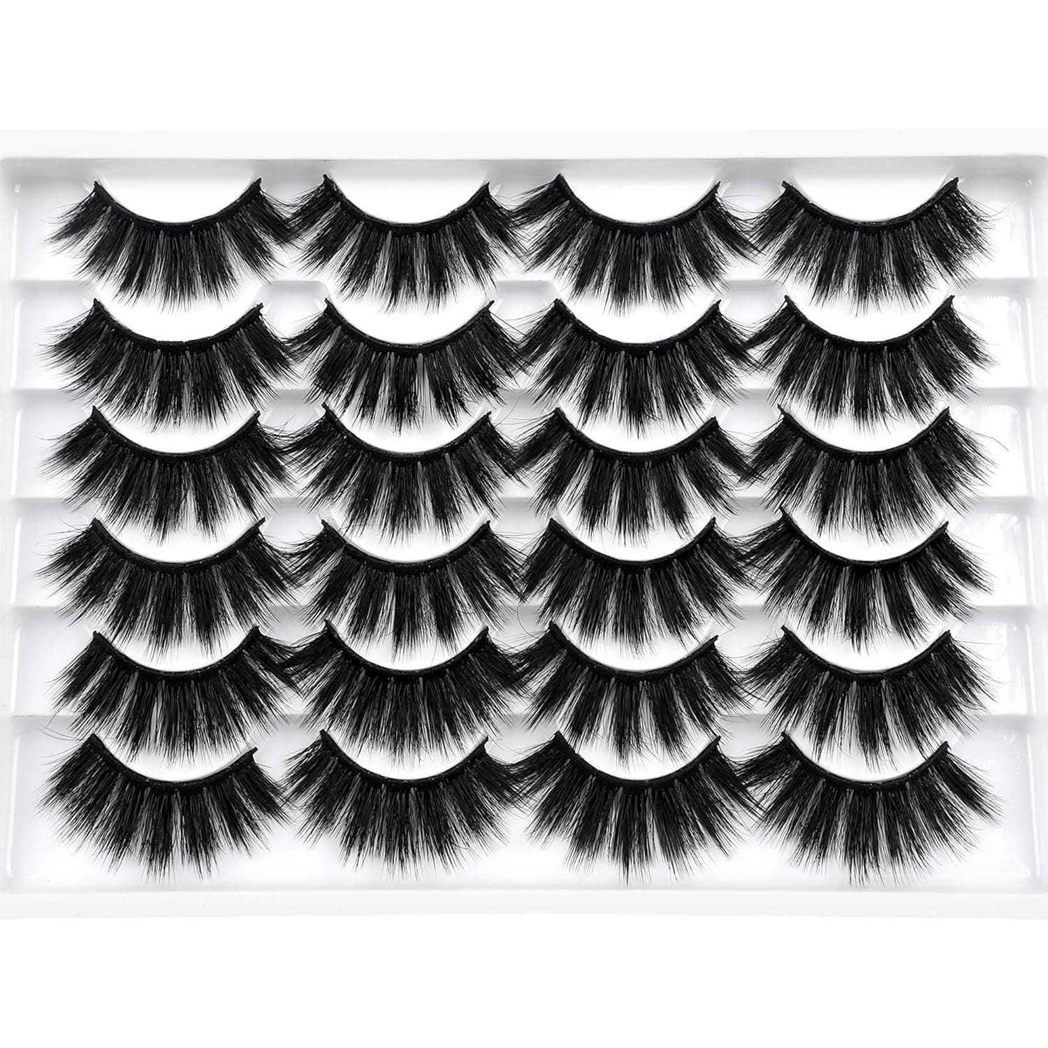 ALICE False Eyelashes 20MM Faux Mink Lashes 3D Dramatic Fake Eye Lashes Pack 12 Pairs
