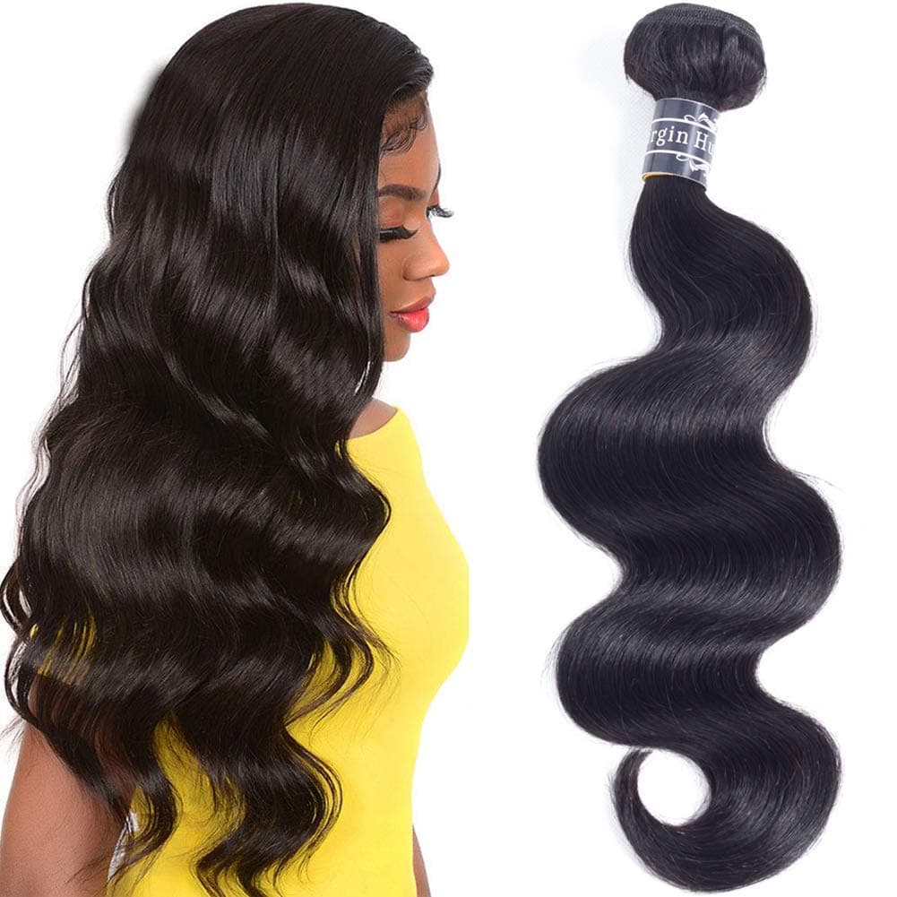 8-40Inch Brazilian Human Hair Bundles Body Wave 1 Bundle 10A Grade 100% Unprocessed Virgin Long Body Wave Human Hair Remy Weave Extensions Natural Color (10inch, natural color-body wave)