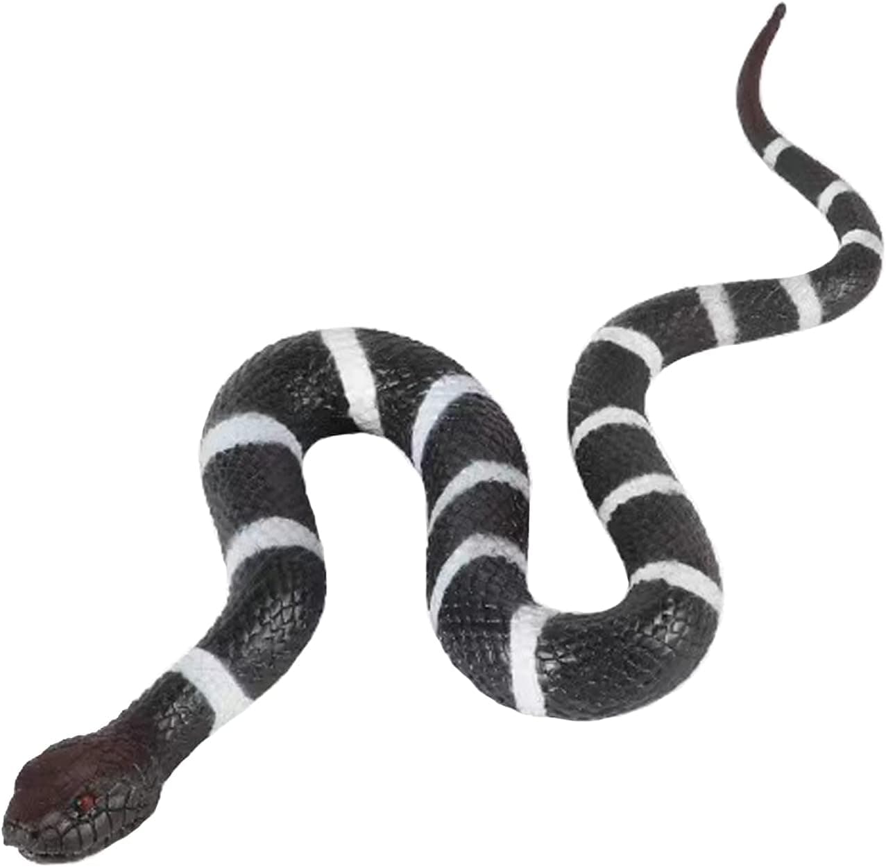 Momoplay Snake Toy Figurine, Realistic Rubber Snake Toy, Prank Toys, Gag Props, Halloween Party Favors (Coral Snake)