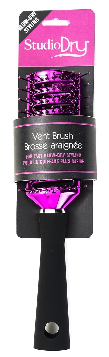 Upper Canada Soap Studio Dry Metallic Vent Brush, Pink
