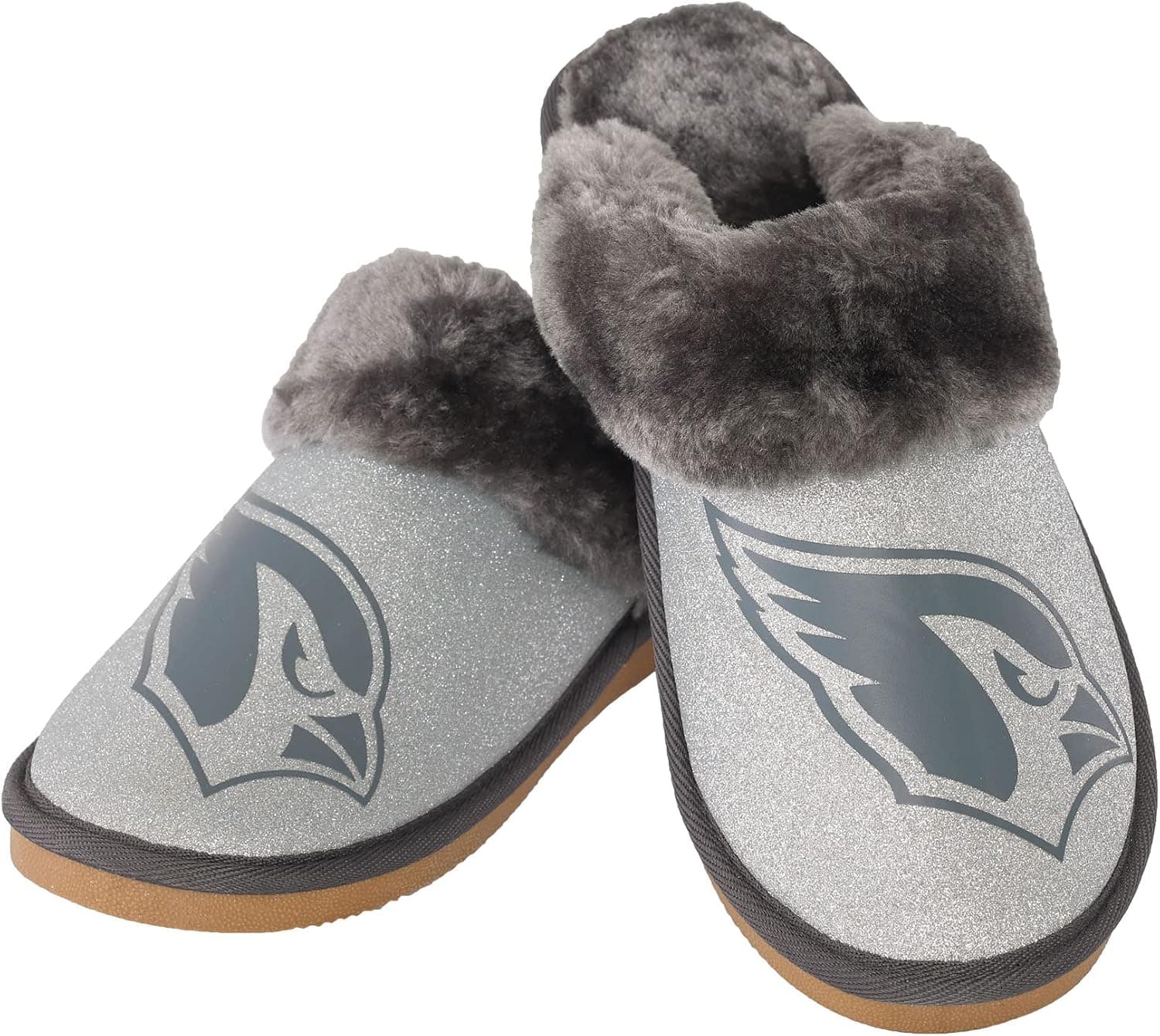 FOCO Womens NFL Team Logo Glitter Open Back Moccasin
