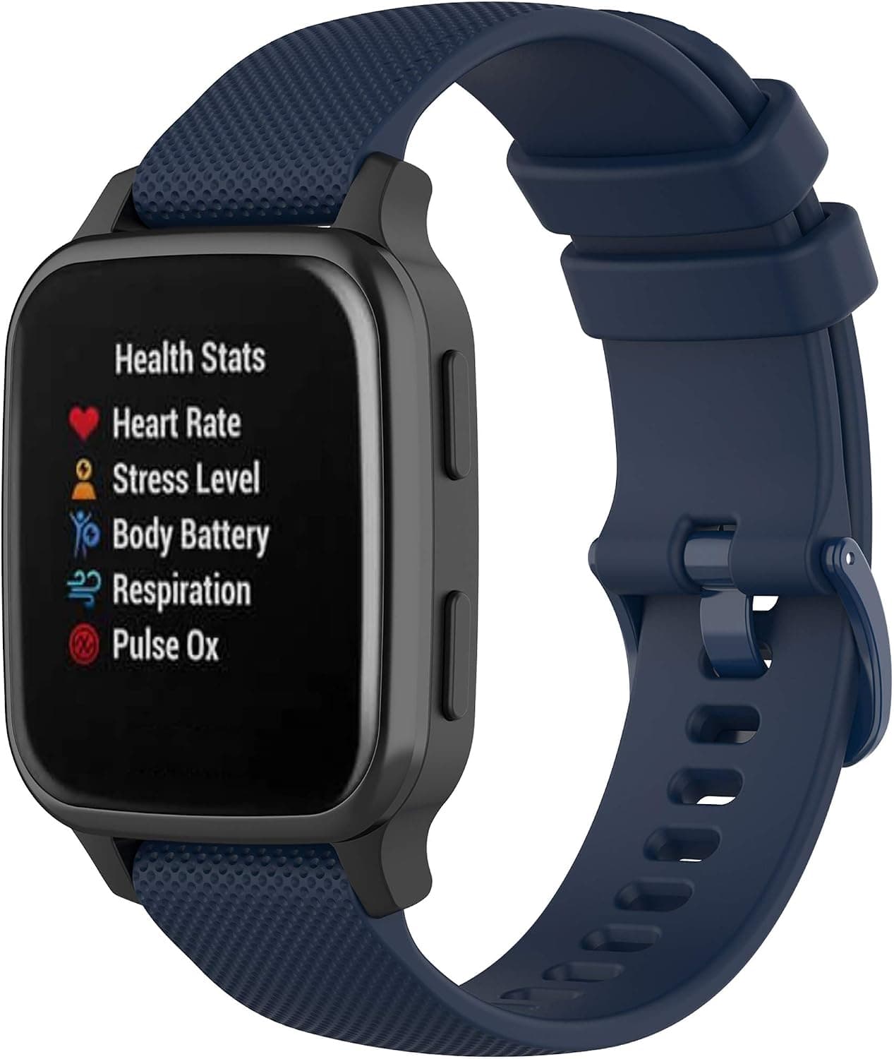 Compatible with Garmin Venu Sq Bands for Women Men, 20mm Quick Release Silicone Replacement Band Wristbands Straps Bracelet Fit for Garmin Vivoactive 3 Music, Forerunner 245 645 (Navy)