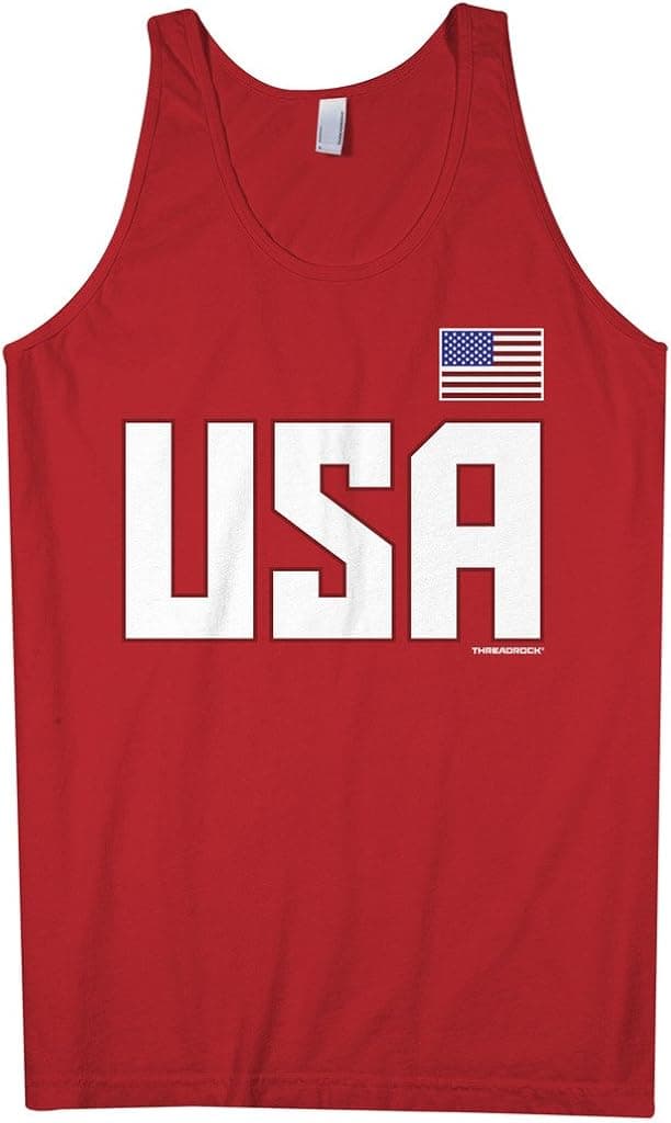 Threadrock Men's USA National Pride Tank Top