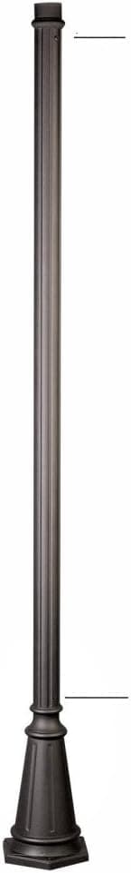 Trans Globe Lighting 4099 BK Traditional Pole Base Outdoor-Post-Lights, 90-Inch, Black