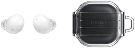 SAMSUNG Galaxy Buds 2 True Wireless Earbuds US Version White Galaxy Earbuds Charging Case Cover