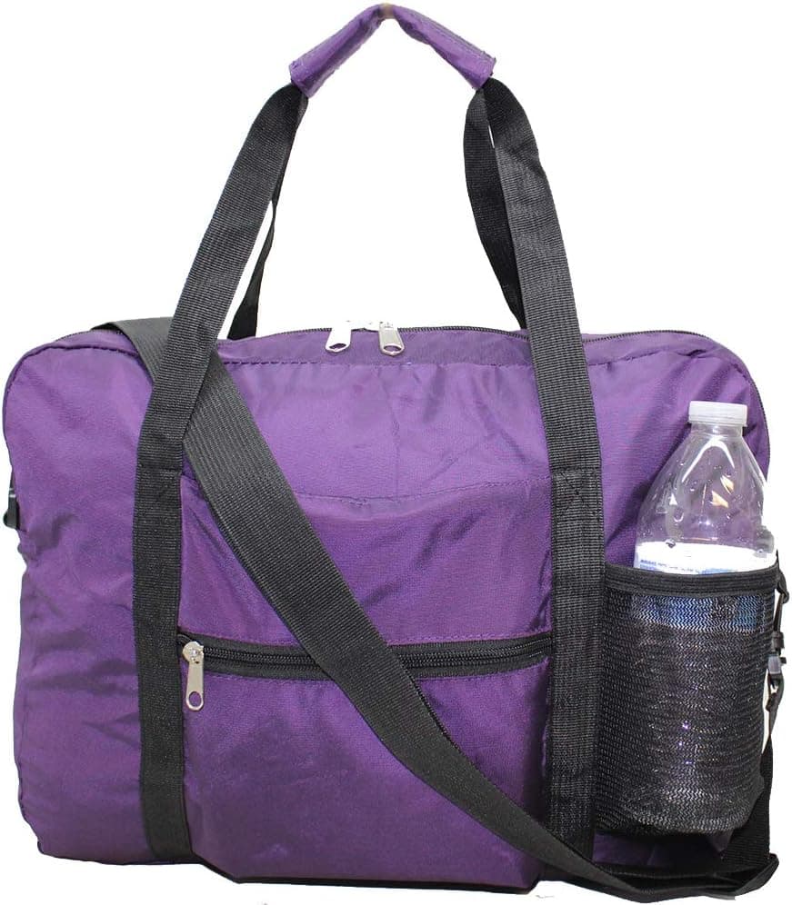 16" Personal item for Allegiant Air and EU Airlines Under Seat Duffel (purple)