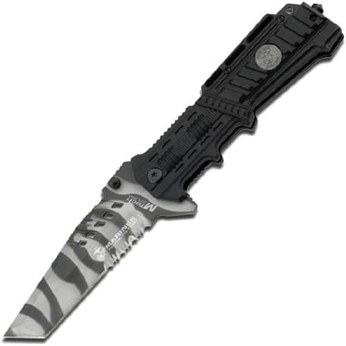 MTECH USA M-1001UC US Marines Urban Camouflage Plastic Handle Folding Knife, 5-Inch Closed Length