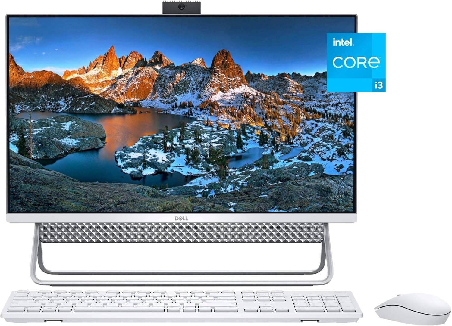 Dell 2021 Newest Inspiron 5490 All in One Desktop 23.8 in FHD Display, Intel i3-10110U, 32GB DDR4 Memory, 1TB SSD, Online Class Ready, Webcam, Wired Keyboard&Mouse, Wi-Fi, USB-C, White, Win10