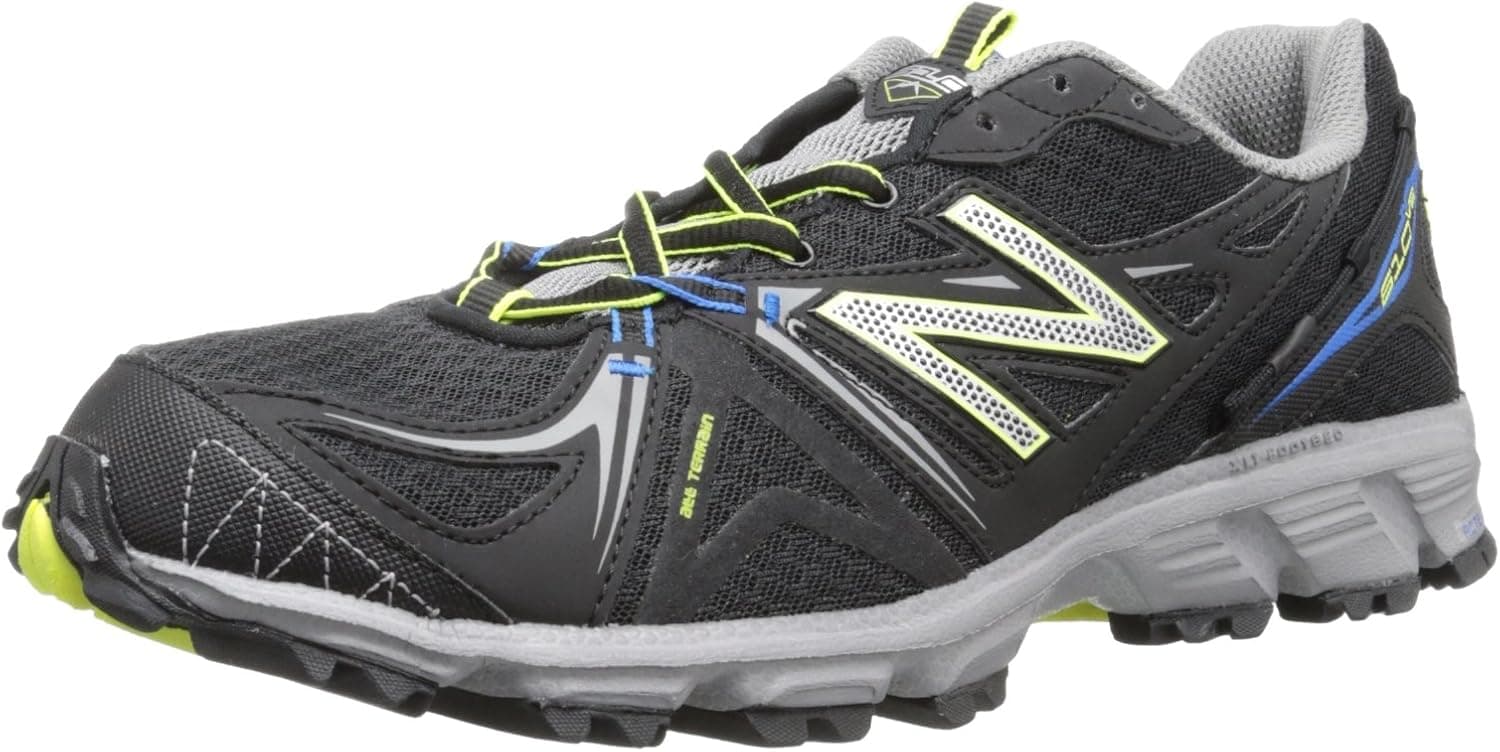 New Balance Mens MT610v2 Trail Running Shoe, Grey/Orange, 9.5
