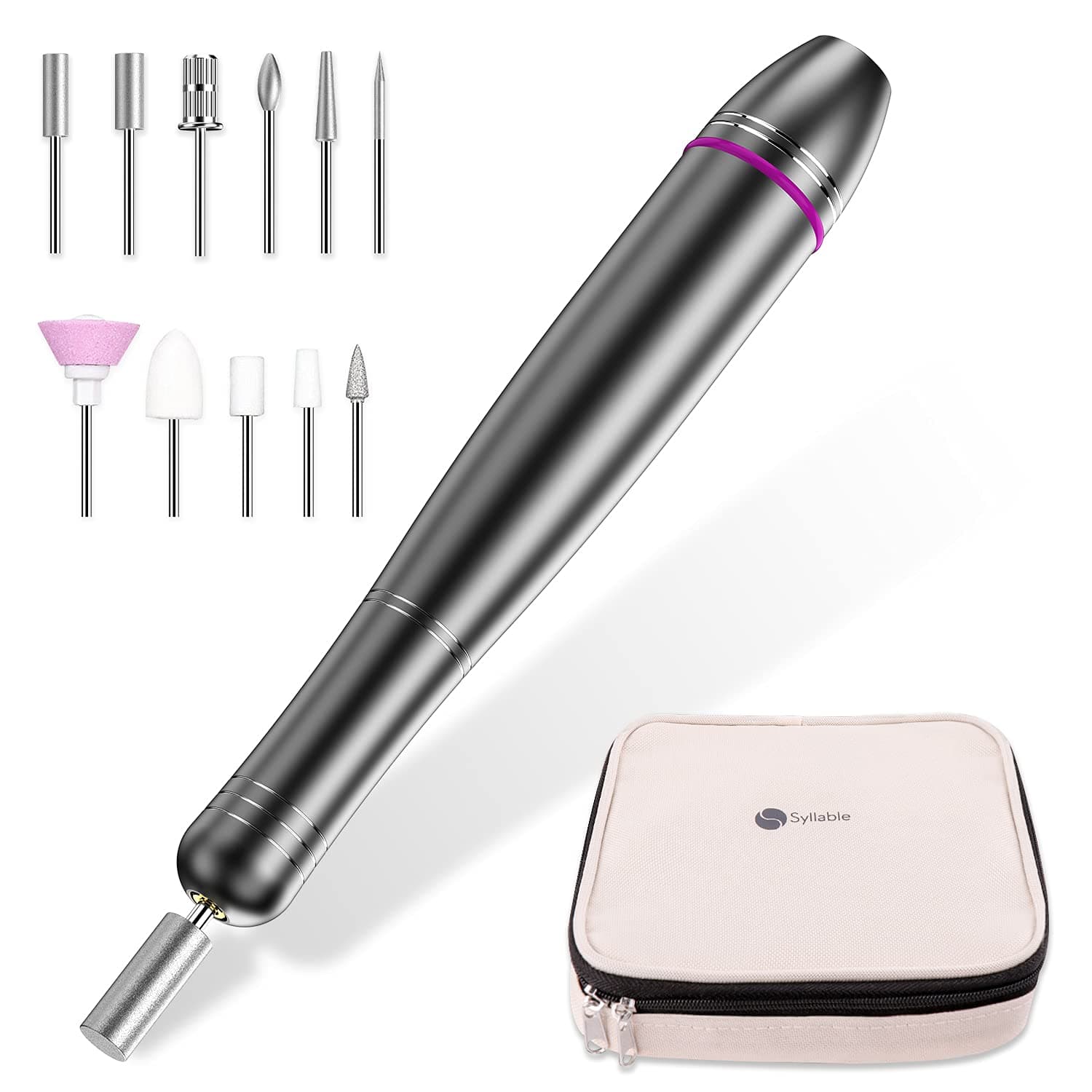 Nail Drill, Electric Nail File Portable Pedicure Tools Nail File Kit for Acrylic, Gel Nails Manicure Pedicure Polishing Shape Tools Acrylic Nail Tools