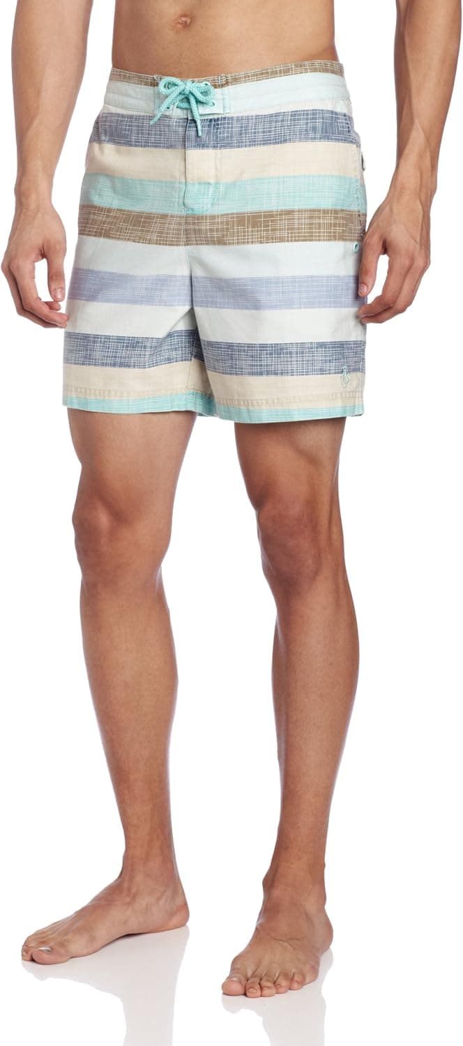 Original Penguin Men's Stripe Swim Trunk