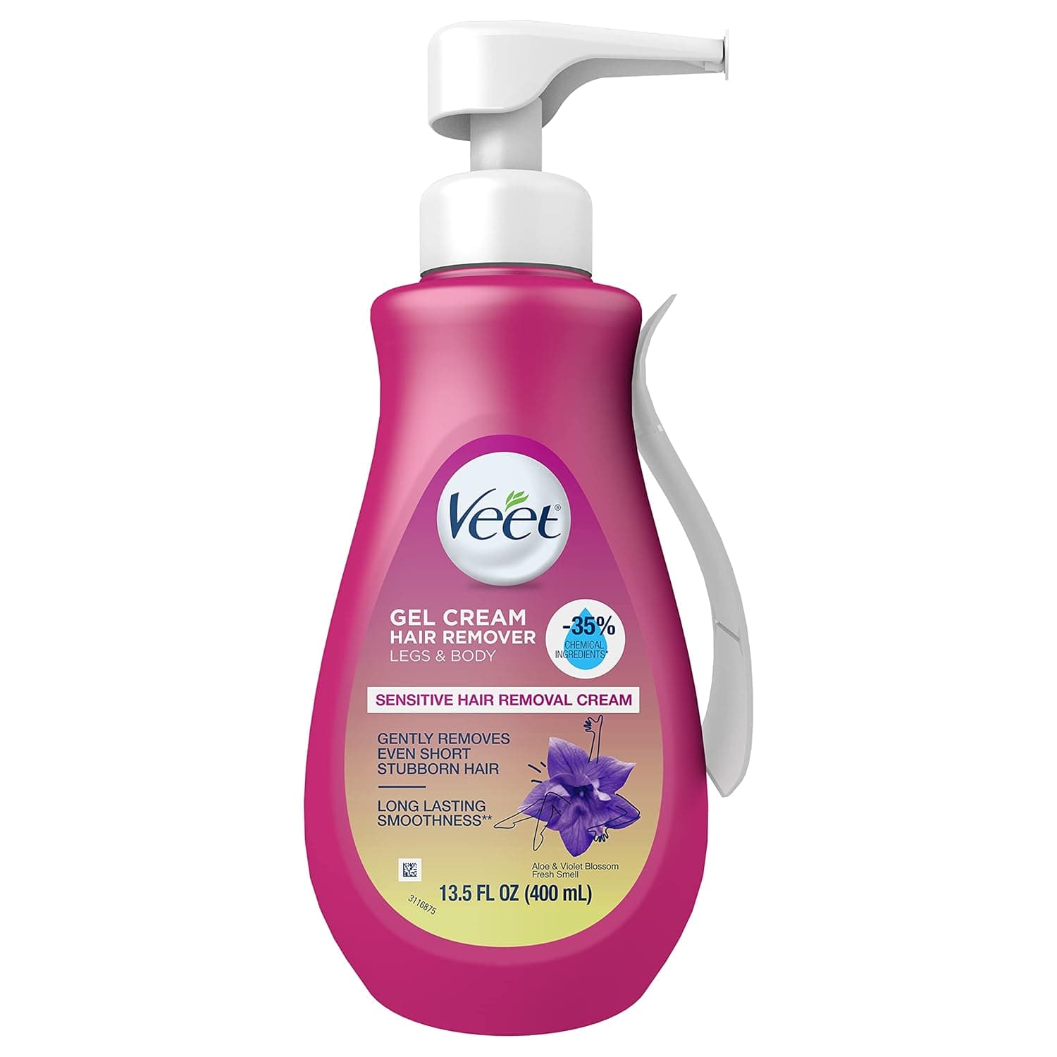 Veet Sensitive Hair Remover Gel Cream Pink, 13.5 Fl Oz (Packaging May Vary)