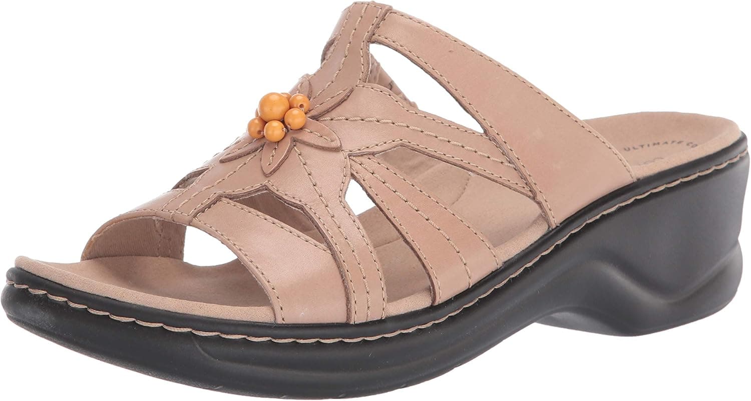 Clarks womens Lexi Myrtle 2 Sandal, Sand Leather, 6.5 US
