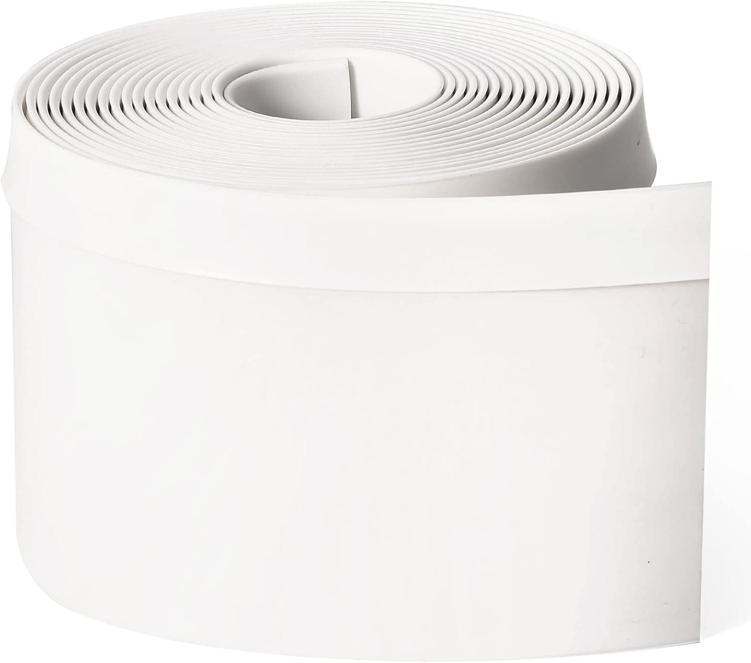 Pllieay 4” Flexible Wall Baseboard Molding Trim, 16.4Ft White Flexible Molding Trim Wall Trims Viny Baseboard Molding for Home Decor Bedroom Kitchen Bathroom