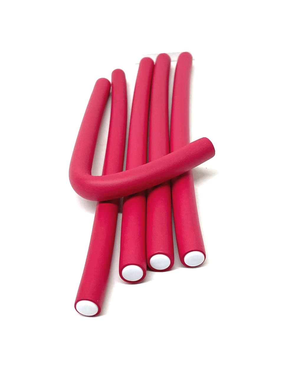 Flex Spongy Red Rod Rollers Twist-flex Pro Curls Hair Roller - 5PC