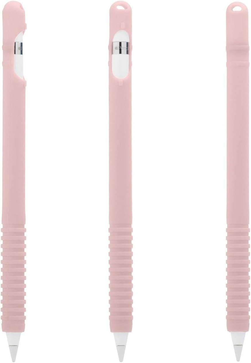 JIA JUN Apple Pencil Accessories Case Cover for Apple Ipad Pro 12.9,New Ipad 10.5,Silicone Pouch Holder Bag Grips Colored Apple Pencils (Light Pink)