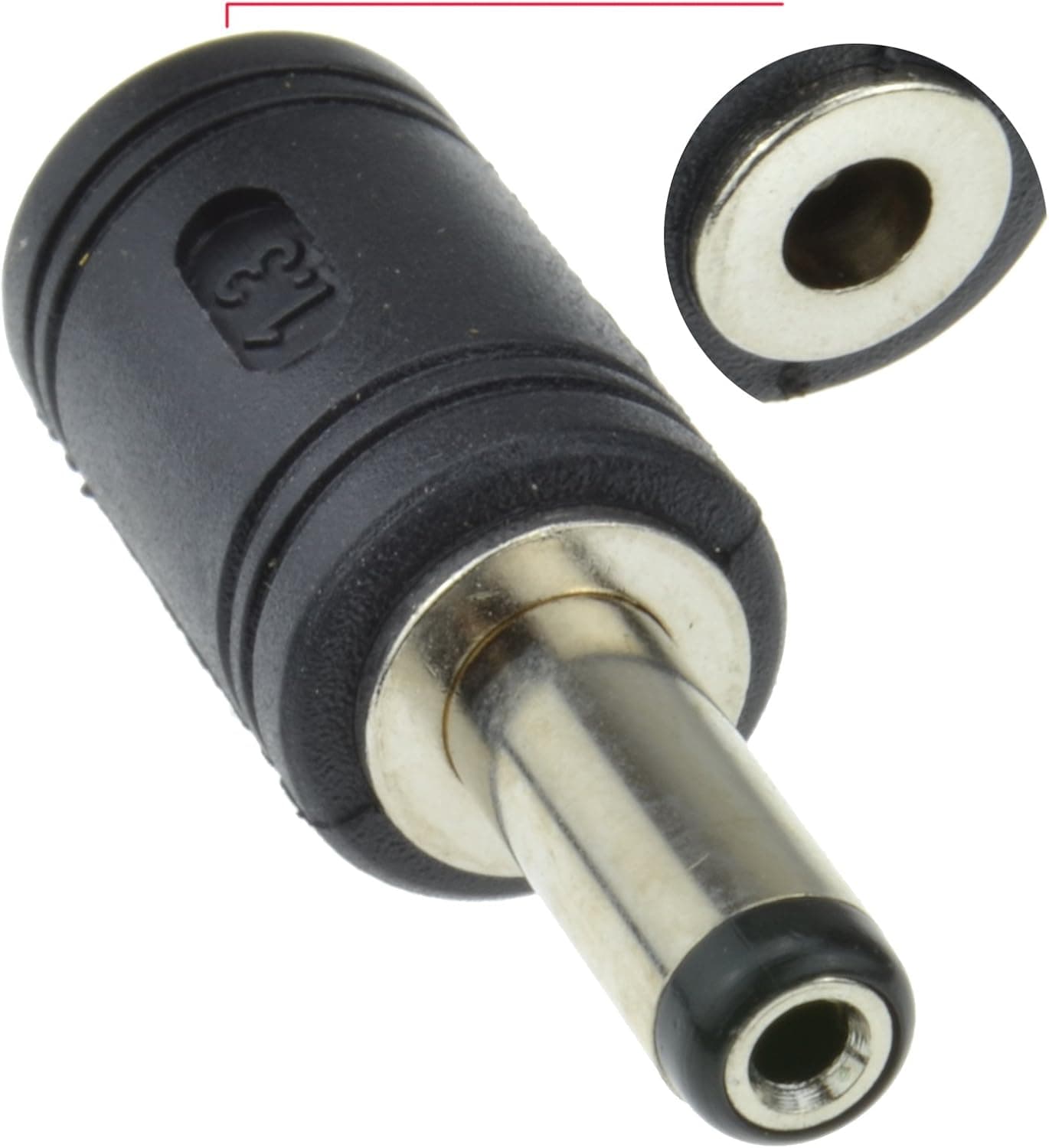 kenable DC Jack Plug Converter 3.5mm x 1.3mm in Line Socket to 5.5mm x 2.1mm