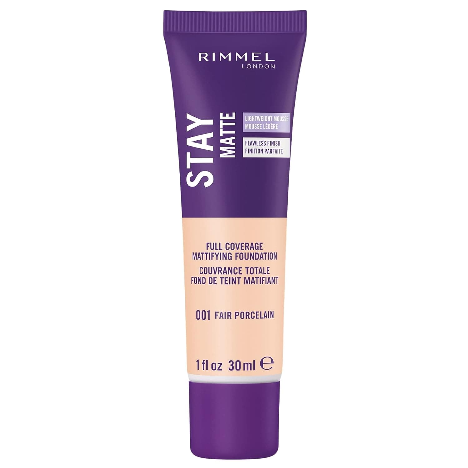 Rimmel Stay Matte Foundation, Fair Porcelain, 1 Fl Oz, 1 Count