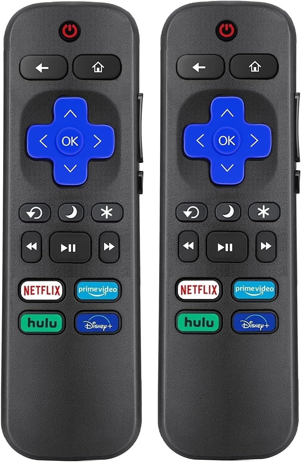 Replaced Remote Control for Roku TV, Compatible for TCL Roku/Hisense Roku/Onn Roku/Sharp Roku/Element Roku/Westinghouse Roku/Insignia Roku/Jvc Roku/Philips Roku/RCA Roku Smart TVs(Pack of 2)