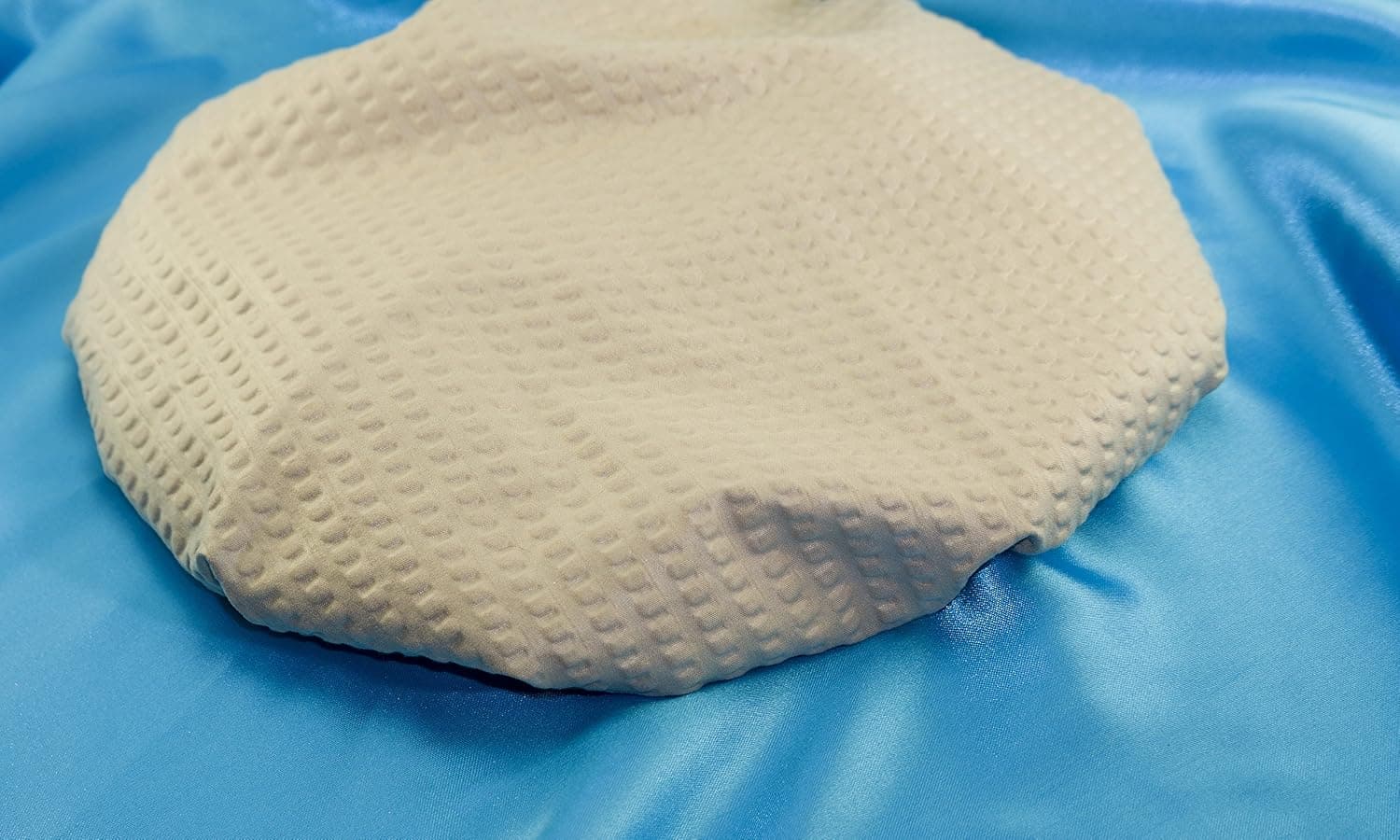 XX Large 26 Inches- TURQUOISE-Mic_Shower Cap Made with Satin & Microfiber Waterproof/Water Repellent Fabric