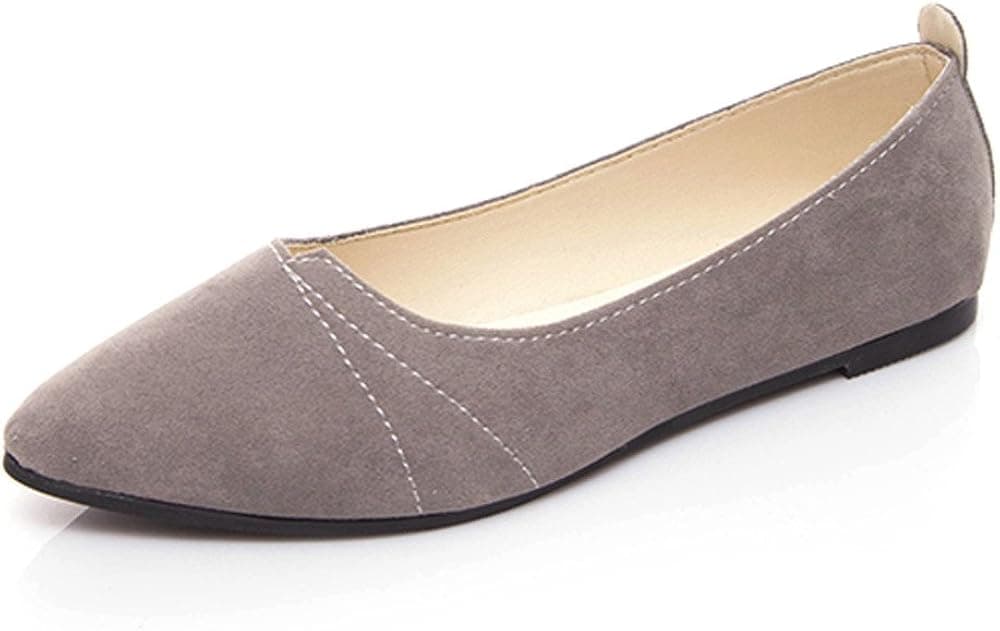 Ballerina for Women,Women's Women's Classic Pointy Toe Ballet Slip On Pumps Flats Single Shoes