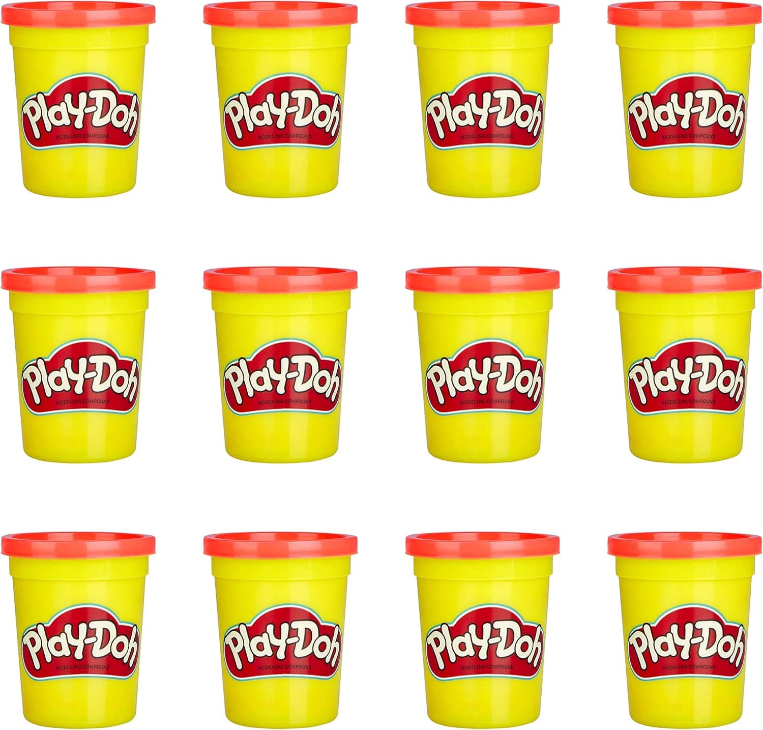 Play-Doh Bulk 12-Pack of Red Non-Toxic Modeling Compound, 4-Ounce Cans