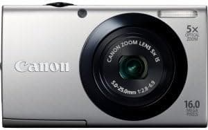 Canon PowerShot A3400 is 16.0 MP Digital Camera with 5X Optical Image Stabilized Zoom 28mm Wide-Angle Lens with 720p HD Video Recording and 3.0-Inch Touch Panel LCD (Silver)