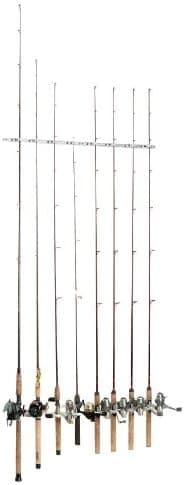 DU-BRO Fishing Trac-A-Rod Plus Storage System, Fully Adjustable, Holds 8 Rods with Reels on, 33,125",Silver/White