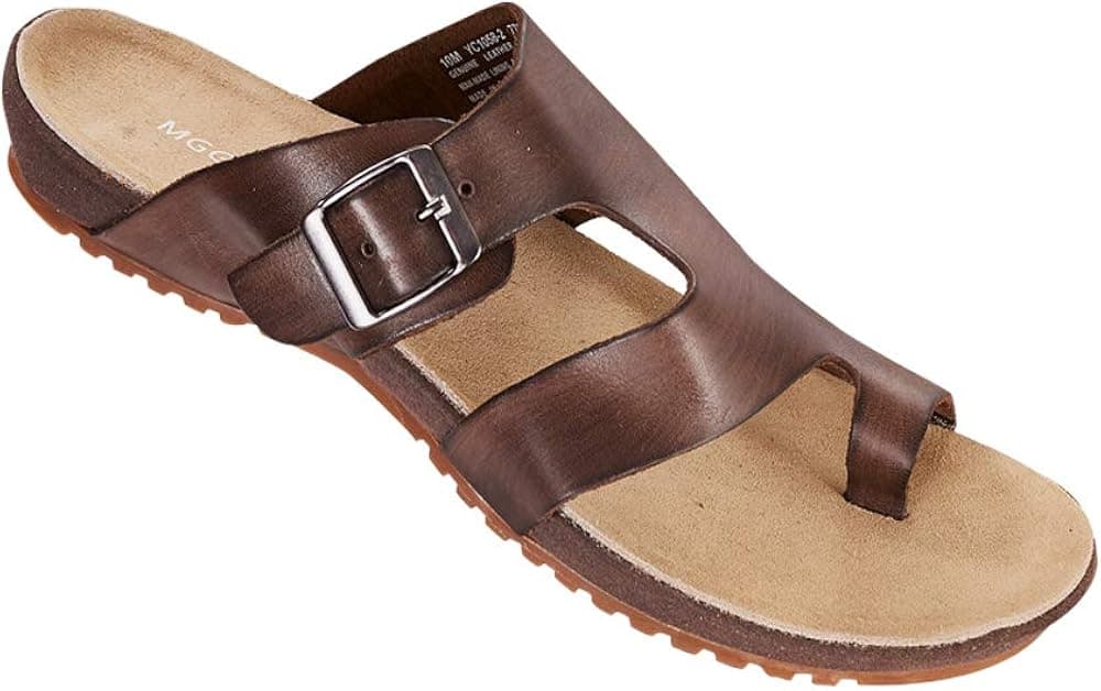Mens Cow Leather Flip Flops Sandals