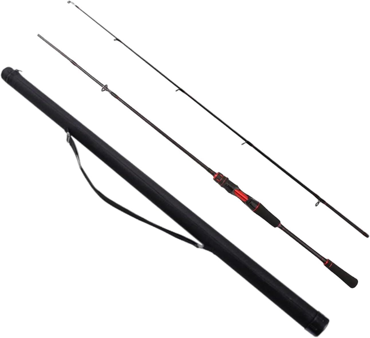 Fishingtours Fishing Rod Carbon Fiber Portable Fishing Pole Freshwater Saltwater for Fishing Beginner and Angler (5.91red)