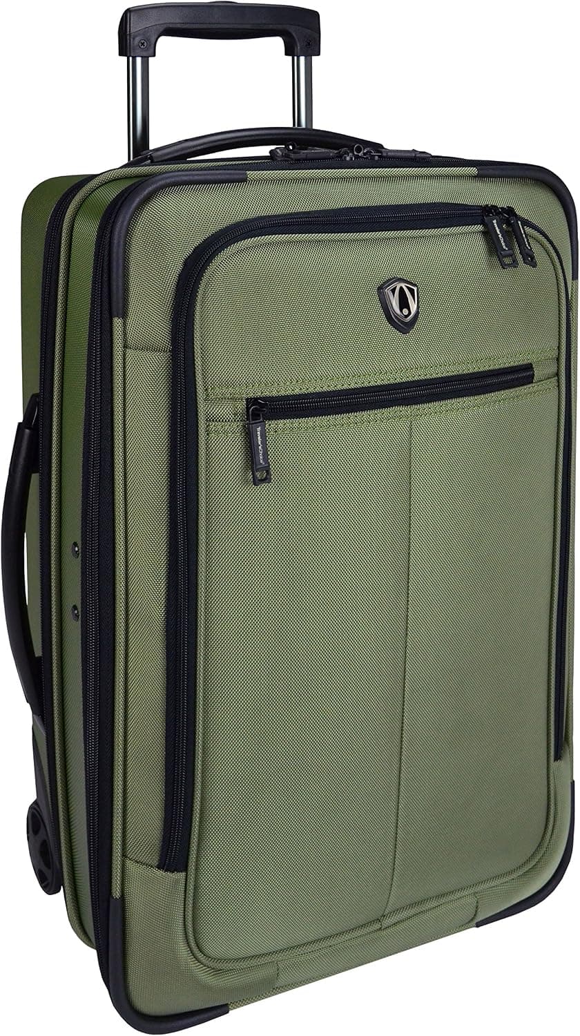 Traveler's Choice Sienna Hybrid Rolling Carry-On Garment Bag, Green Tea, 21-Inch