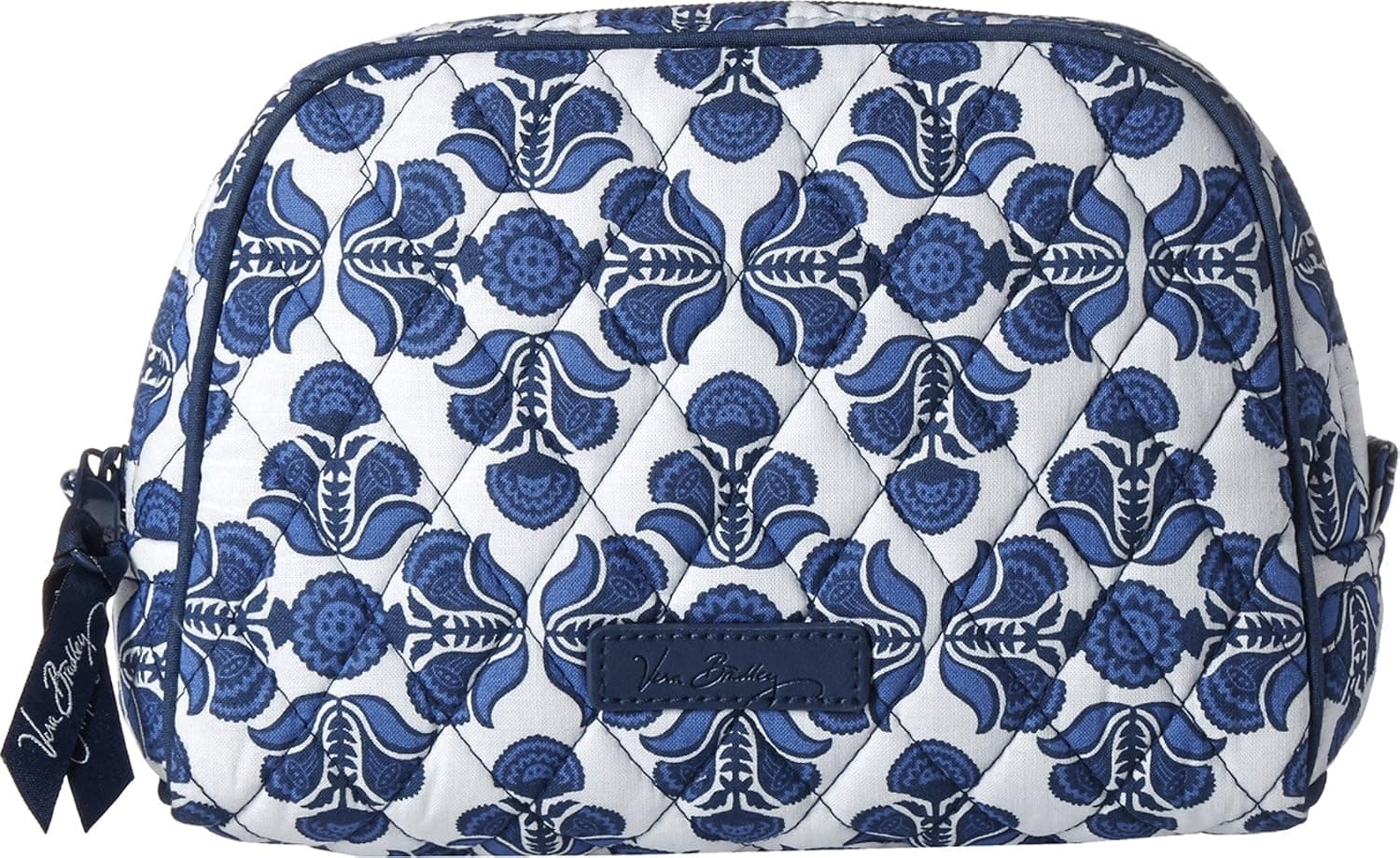 Vera Bradley Medium Zip Cosmetic Cobalt Tile One Size