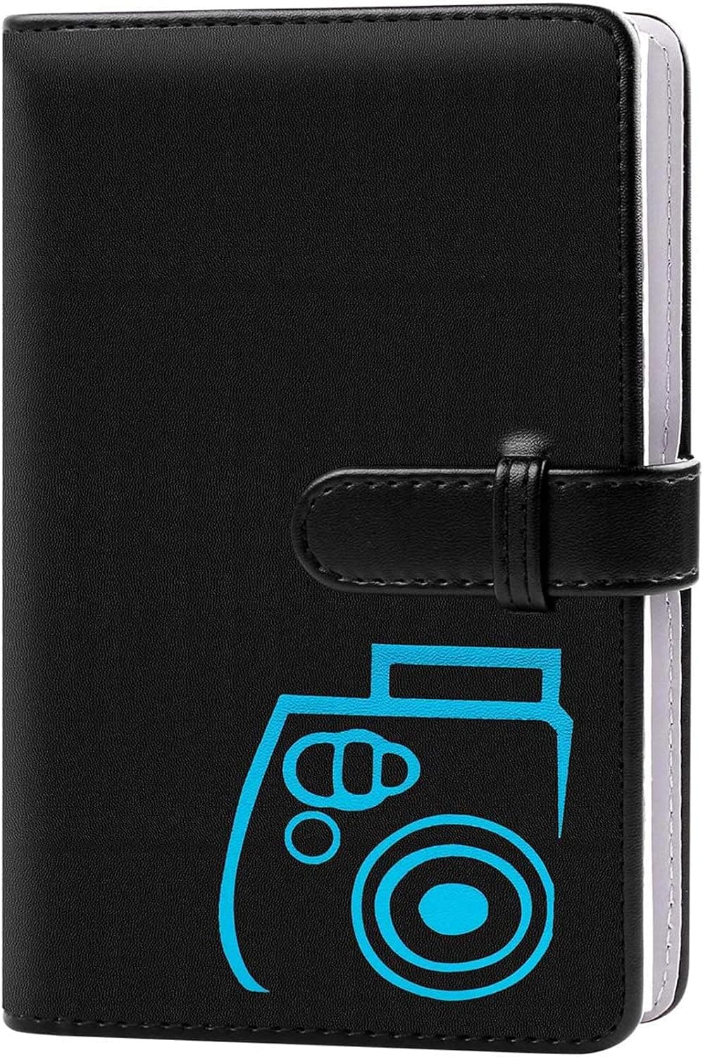 96 Pockets Wallet Photo Album with PU Leather, Compatible with Fujifilm for Instax Mini 11/ 7S/ 8 /8+ /9 /25 /26 /90 /70 /50s Instant Camera Film and Polaroid Snap (Black)