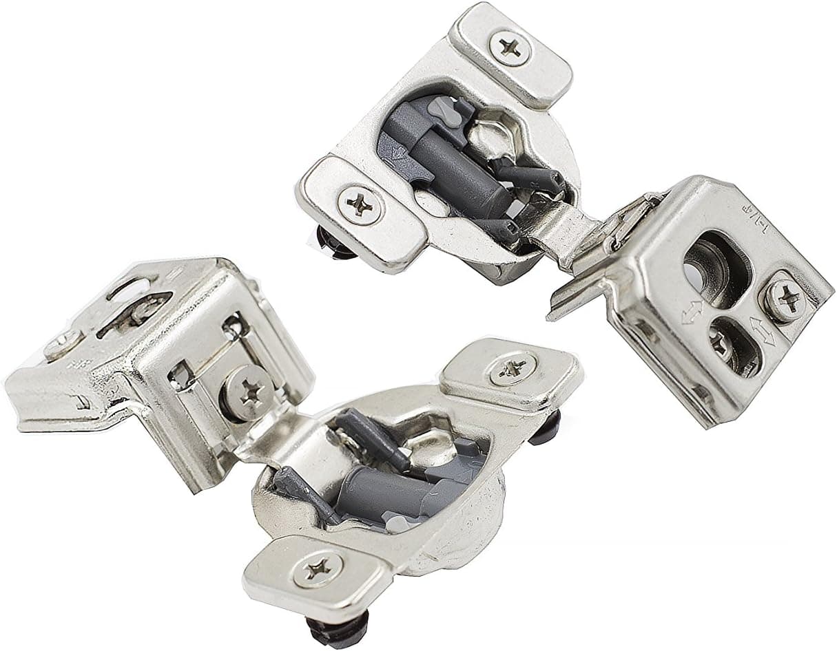 Comet Pro Hardware E95 1-1/4" Adjustable Cabinet Hinges Full Overlay Soft Close Nickel Plated Steel , Screws Are Included (10 Pack)