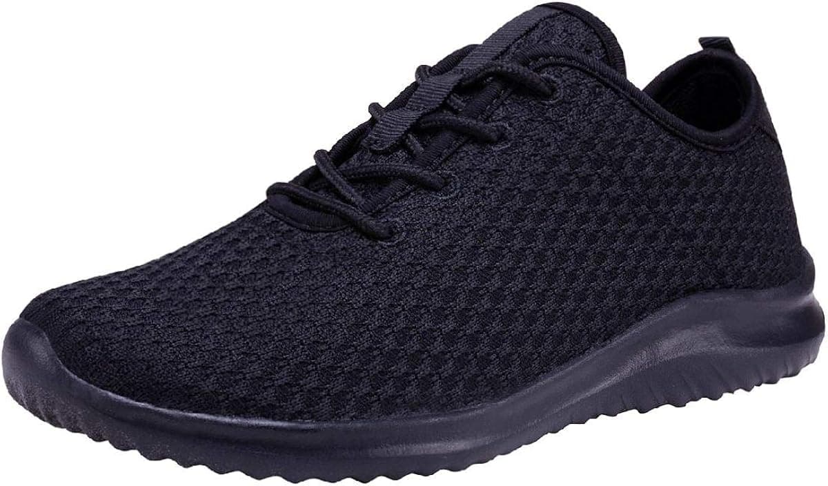 YILAN Women's Fashion Sneakers Breathable Sport Shoes (10.5, All Black)