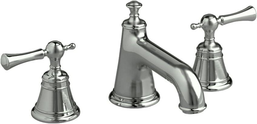 Jado 842/803/144 Hatteras Widespread Lavatory Faucet with Low Spout, Lever Handles, Brushed Nickel