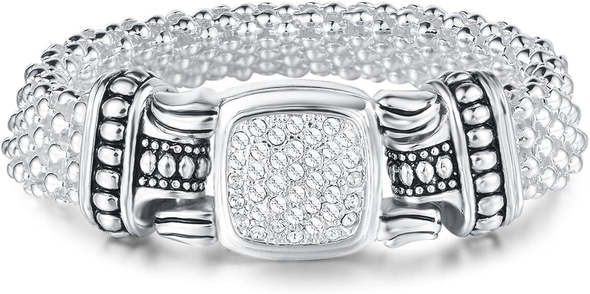 UNY Austrian Pave Crystals Designer Inspired Personality Bracelets Alloy Bangle Jewelry Vintage Jewelry