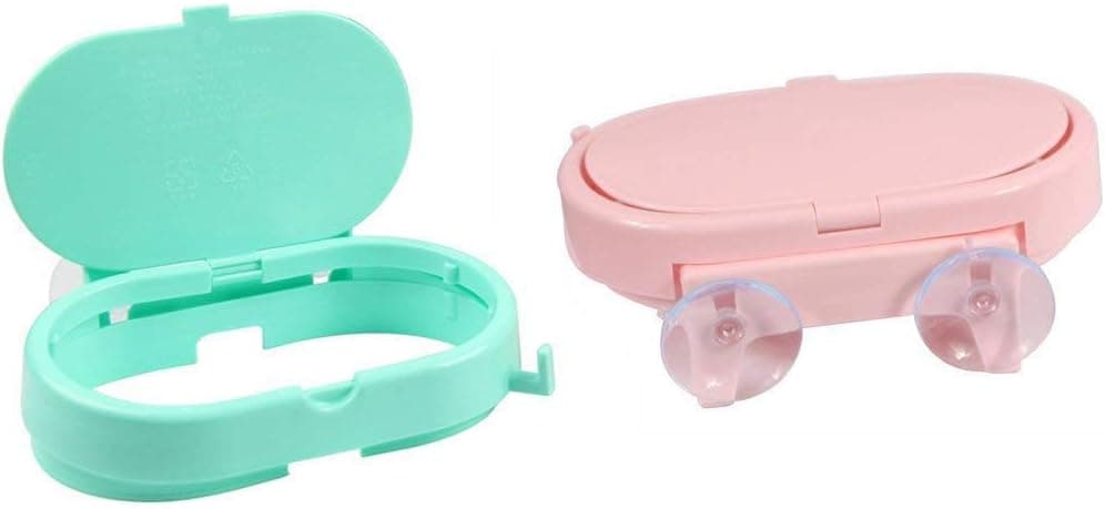 Zest ST TSTZTE Hanging Trash Garbage Bag Holder, Strainer Trash Can, Sucker Clamshell Sink Garbage Bag Holder with Cover, Garbage Bag Holder for Kitchen & Bathroom, Plus 50 Pcs Strainer Bags (Pink)
