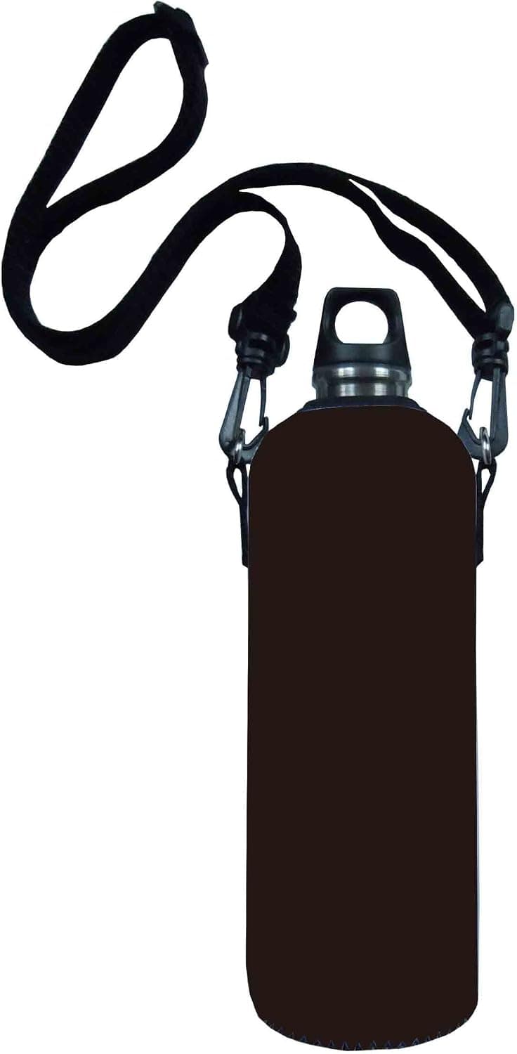 AUPET 750ML(750 Milliliter) Adjustable Shoulder Strap Sport Water Bottle Insulated Neoprene Cover/Carrier Zipper case Pouch Great for Stainless Steel and Plastic Bottles, Energy Drinks