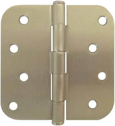 9 PCS Satin Nickel 4" X 4" 5/8 Round Corner Radius Exterior Door Hinges