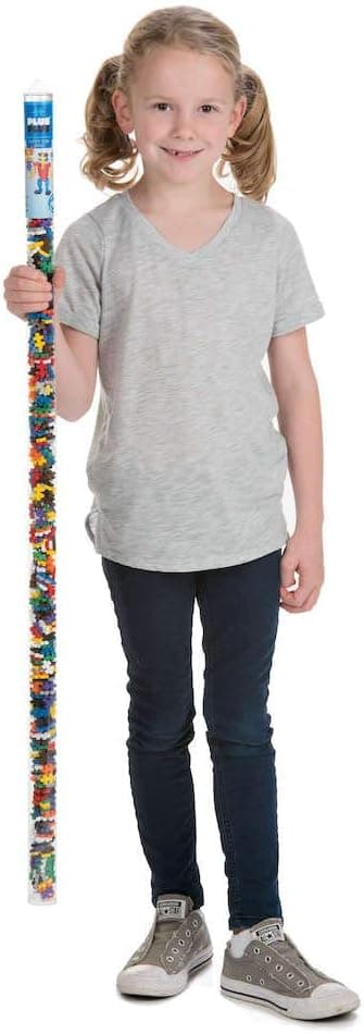 PLUS PLUS – Super Tube – 500 Piece, Basic Color Mix – Construction Building STEM | STEAM Toy, Interlocking Mini Puzzle Blocks for Kids