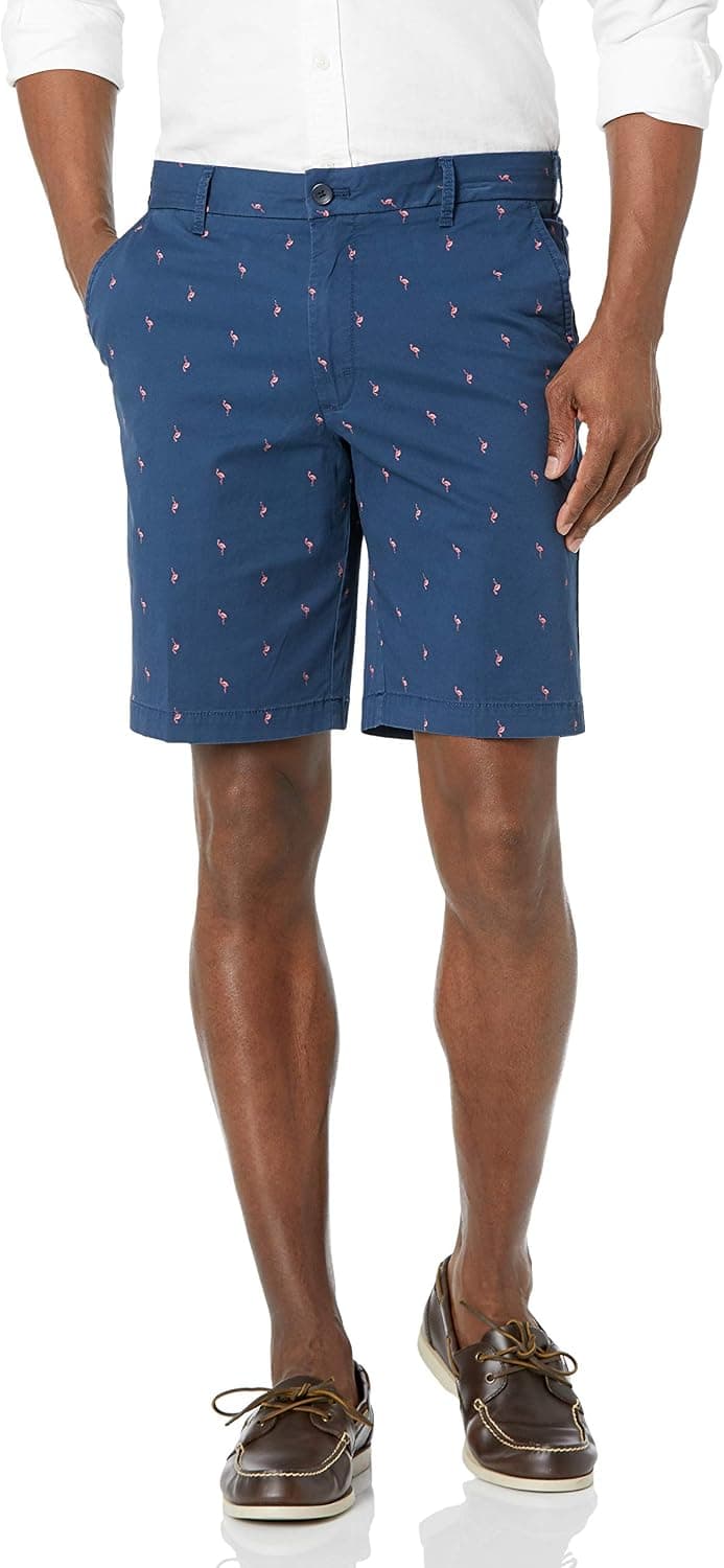 IZOD Men's Saltwater Stretch 9.5" Chino Printed Shorts