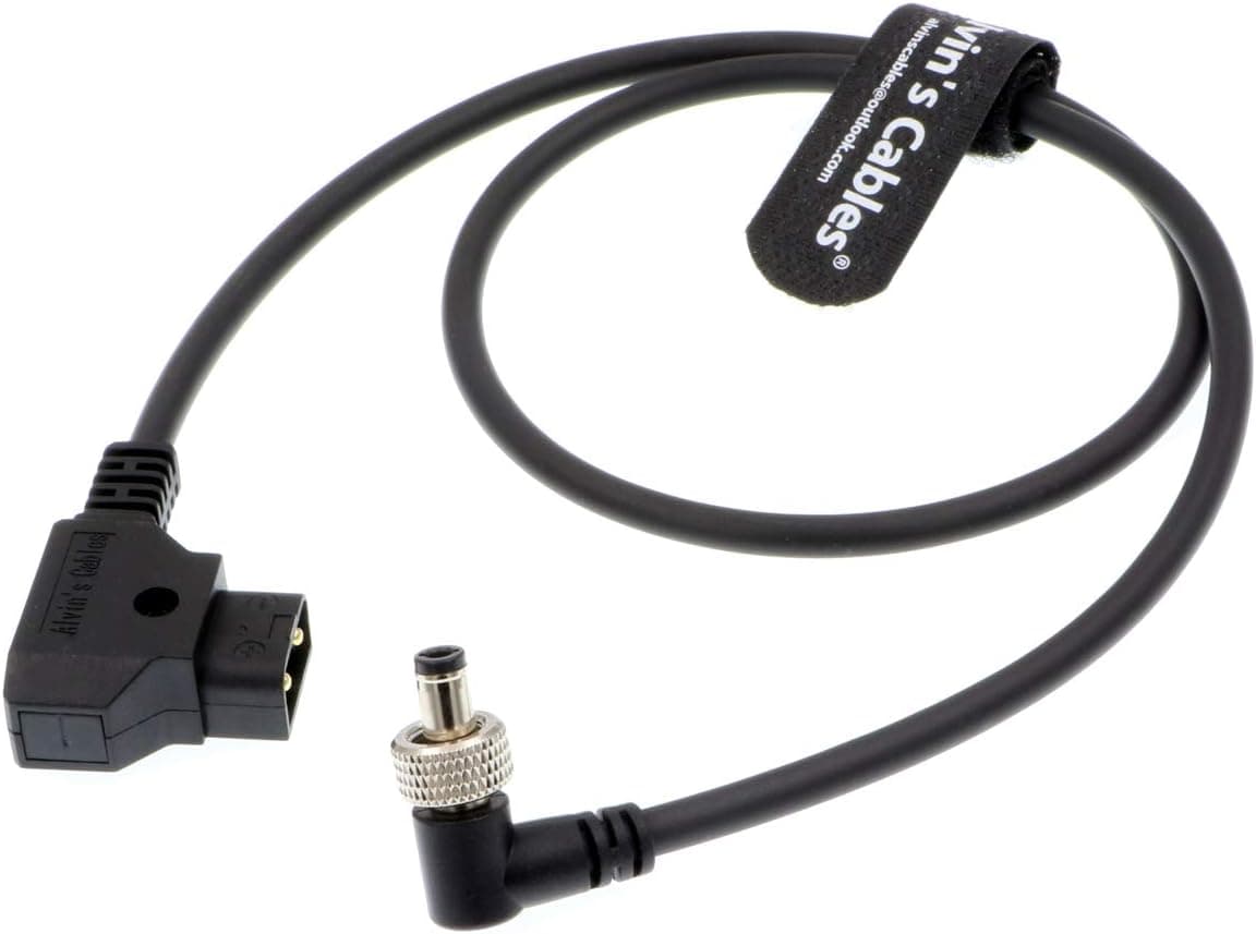 Alvin's Cables Atomos Monitor Power Cable Right Angle Locking DC 5.5 2.1 for Touchscreen Display Video Devices PIX-E7 PIX-E5 Hollyland Mars 400s