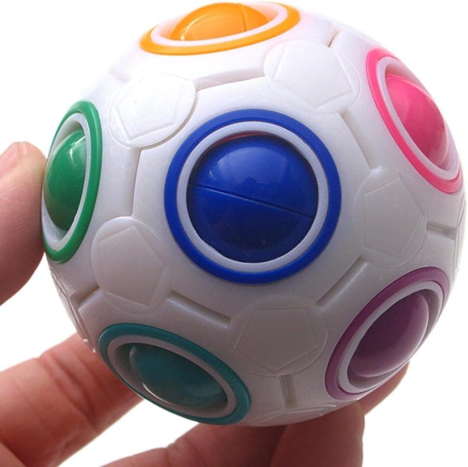 Dreamyth New Luminous Stress Reliever Rainbow Magic Ball Plastic Cube Twist Puzzle Toys