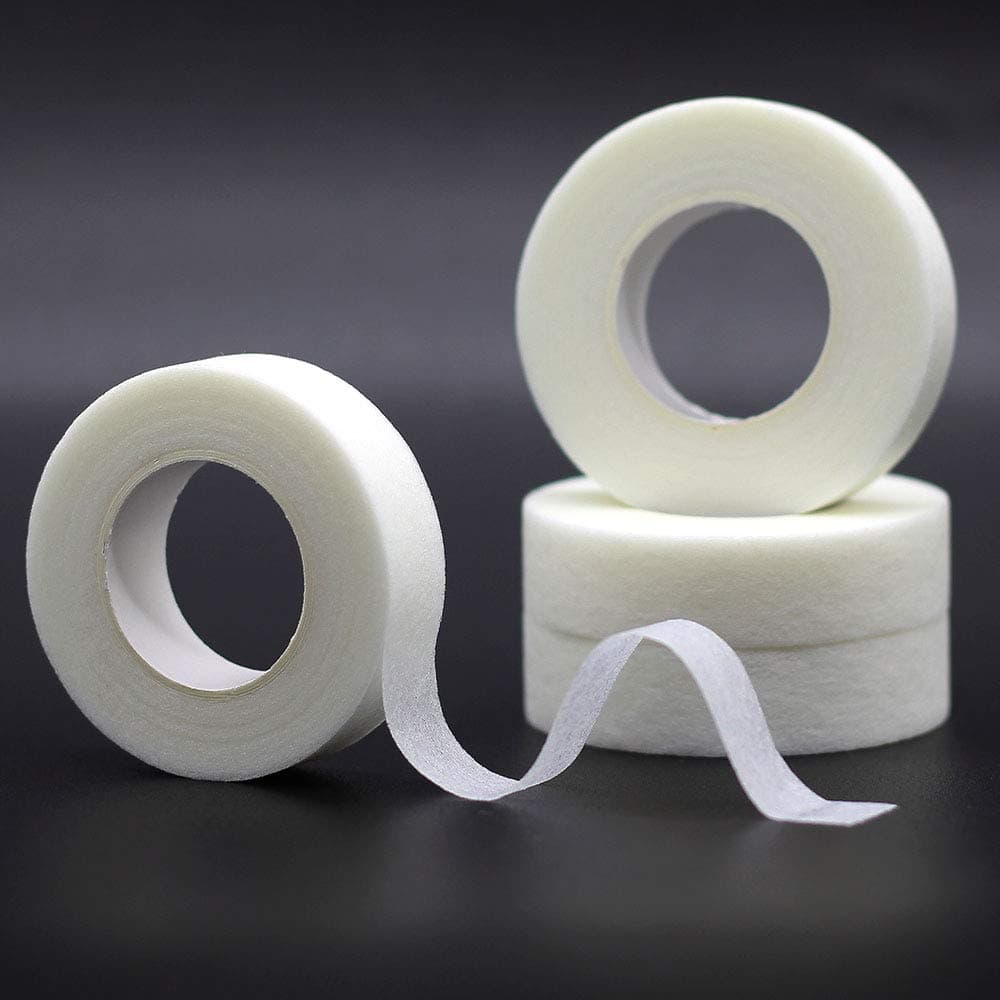 Akissos 4 Rolls Medical Tape Eyelash Tapes Breathable Surgical Tape Lint Free No Woven Cloth Tape for Lash Extension Supplies - 0.5" 10 Yard